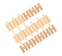 Uonlytech 18 Piezas Vías de Tren de Madera para Juguetes Educativos Accesorios de Carril Duraderos y Seguros para Bloques de de Ferrocarril para Creativo