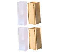 Uonlytech 2 Juegos De Moldes Para Jarrones Moldes De Para Jarrones Moldes Pequeños Para Macetas De Flores Cuboides Moldes De Resina De Silicona Para Sellar Jarrones Moldes De