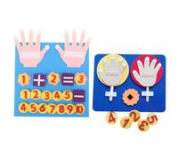 Uonlytech 2 Juegos Juguetes Educativos de Fieltro para Desarrollo de Inteligencia Matemática Aprendizaje de Números Coordinación Mano-Ojo Didáctico para Preescolares de Unidades