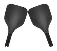 Uonlytech 2 Mascarillas Faciales para Corte de Pelo Protector de Laca Rostro, Material Plástico Negro, Diseño Mango Ergonómico para Peluquería y Salones Profesionales