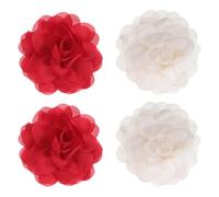 Uonlytech 2 pares de pendientes para mujer, pendientes colgantes de tela con diseño de flores de tela, adornos bohemios