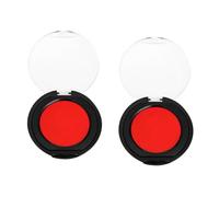 Uonlytech 2 piezas Almohadilla de Tinta Redonda Mini Portátil para Oficina de Oficina Multifuncional con Tinta Oleosa Duradera para Contabilidad y Diario