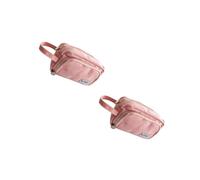 Uonlytech 2 Piezas Bolsa de Estuche a lápiz Estuche para Estuches para lápices de Gran Capacidad Bolsa de útiles Escolares Organizador de Suministros Escolar Estuche Kawaii Lienzo Rosa