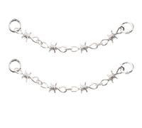 Uonlytech 2 piezas Cadena Decorativa para Zapatos Metálica Punk Estilo Gótico de Accesorio Unisex para Personalizar Calzado Deportivo con Diseño Único y Atractivo