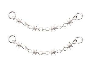 Uonlytech 2 piezas Cadena Decorativa para Zapatos Metálica Punk Estilo Gótico de Accesorio Unisex para Personalizar Calzado Deportivo con Diseño Único y Atractivo