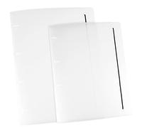 Uonlytech 2 Piezas Carpeta Anillas Transparente PP Mate Semi Translúcida con Funda Reutilizable para Cuadernos Ligera y Fácil de Limpiar