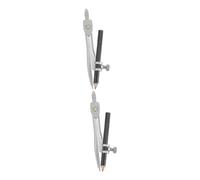 Uonlytech 2 Piezas Compás de Dibujo Profesional Soporte para Lápiz y Estuche Precisión para Geometría y Dibujo Técnico para Estudiantes y Oficina