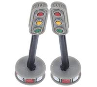 Uonlytech 2 Piezas De Semáforo Modelo Calle Noche Pequeño Interior Mini Juguete Lámpara De Semáforo para Lámpara De Hadas Educación Temprana Juego Casa De Muñecas Decoraciones Semáforo