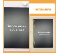 Uonlytech 2 Piezas Libro de Registro Médico, Cuaderno de Control de Glucosa en Sangre A5 Negro, 60 Páginas, Papel, Diseño de Espiral, Fácil Volteo, para Seguimiento Diario Salud y Gestión
