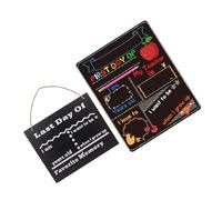 Uonlytech 2 piezas Pizarra de Tiza Doble Cara para Primer Día de Clases Accesorios de Decoración Escolar Tablero Reutilizable para Momentos Especiales