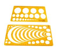Uonlytech 2 Piezas Plantillas Geométricas de Plástico para Dibujo de Medición para Herramienta de Dibujo y Conveniente para y Estudiantes