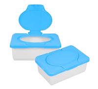 Uonlytech 2 piezas Porta Toallitas con Tapa Unidades Organizador Portátil para Hogar y Viaje Caja Multiusos para Gasas y Toallitas Húmedas Diseño Práctico para Baño y Cuidado Infantil