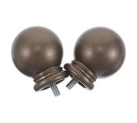 Uonlytech 2 Piezas Remate Decorativo para Barra de Cortina en Forma de Bola Redonda de Plástico, Compatible y Fácil de Instalar Decoración del Hogar y Sala