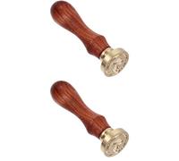 Uonlytech 2 Piezas Sello de Lacre Vintage con de para Cartas Invitaciones y Sobres Sello Decorativo con Mango de Madera y Cabeza de Cobrediseño Elegante