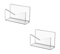 Uonlytech 2 Piezas Soporte Acrílico para Cartas y Organizador de Escritorio Transparente Estante de Almacenamiento para Oficina y para Clasificar Mails y Archivos