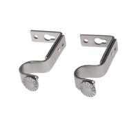 Uonlytech 2 Piezas Soportes para Barras de Cortinas Ajustables de Soporte de Barra para Salón Montaje Fácil y Firme de Unidades con Acabado Níquel Mate Compatible con Varillas Pista