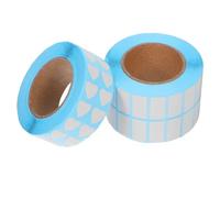 Uonlytech 2 Rollos Etiquetas Adhesivas Blancas Autoadhesivas Escritura Manual para Contenedores de Almacenamiento de Pintura de Diamante Pegatinas Forma de Corazón y Cuadradas para Oficina y