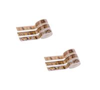 Uonlytech 2 series Cinta Adhesiva Decorativa Con Regla Retro Tiras Para Manualidades Vintage Álbumes De Decoración Cinta Washi Van Gogh Cinta Para 3 piezas*2