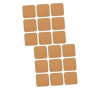 Uonlytech 2 Series Estera De Cuadrada Antideslizante Portavasos De Corcho Posavasos con Soporte Almohadilla De Copa De Corcho Estera De La del Aislamiento Térmico 12 Piezas*2