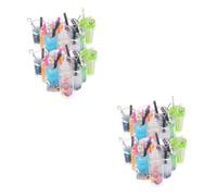 Uonlytech 2 Series Minibotella De Cristal Pequeño Diminuto Colgante De Botella Colgante Para Collar Encantos De Mini Botella Amuletos Para Hacer Llaveros Botella Colgante Vidrio 20 Piezas*2