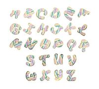 Uonlytech 2 Series Parches De Letras Del Alfabeto De Termoadhesivo Para Ropa Decoración De Mochilas Sombreros Y Diy Coloridas Y Prácticas 26 Piezas*2