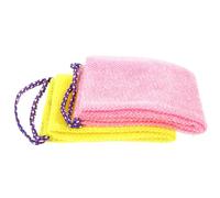 Uonlytech 2 Toallas Exfoliantes de Baño de Algodón Cuerda para Tirar, 2 Piezas para Eliminar Aceite y Fácil Almacenamiento en Varios Colores