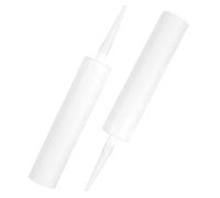 Uonlytech 2 Tubos Vacíos de Calafateo Reutilizables Plástico Blanco Resistente de 300ml Dispensación Fácil para Pistola Selladora para Relleno de Adhesivo Cosmético y Azulejos
