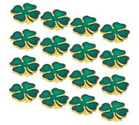Uonlytech 20 piezas Broche Trébol de Cuatro Esmaltado Verde de Accesorio Metálico Duradero y Elegante para Solapas Cierre Magnético Seguro para Ropa para Día de San Patricio y Eventos