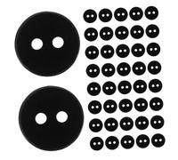 Uonlytech 200 Piezas Botones Redondos Negros de Plástico para Coser Perfectos para Manualidades Decoración y Confección de Ropa Accesorios para Bricolaje