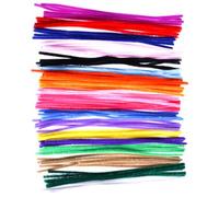Uonlytech 200 Piezas Varillas de Chenilla para Manualidades DIY de Colores | Material de Poliéster, Tonos Vivos y Moldeables, Aulas y Actividades Extraescolares