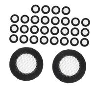 Uonlytech 24 piezas Juntas de Goma con Filtro de Malla para Mangueras y Grifos Arandelas Resistentes con Hermético Aptas para Instalaciones de Fontanería Uso Duchas y Jardines