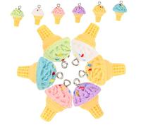 Uonlytech 24piezas Dijes De Resina Forma De Helado Dijes Planos Para Pulseras y Llaveros