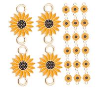 Uonlytech 25 Piezas Colgante De Aleación De Margarita Flower Links De Margaritas Falsas Joyería Que Crea Enlaces Amuletos Aleación De Zinc