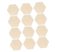 Uonlytech 25 piezas Rodajas de Madera Hexagonales para Etiquetas Decorativas Bodas y Fiestas Accesorios de Bricolaje Rústico