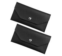 Uonlytech 2piezas Cartera de Cuero Delgado Reutilizable Organizador de Dinero para Guardar Recibos Billetera Tipo Mujeres