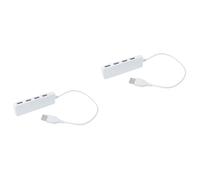 Uonlytech 2piezas Concentrador USB Puertos Adaptador Divisor Multi-USB para Cargador De Laptop y Pc Compatible Dispositivos OTG