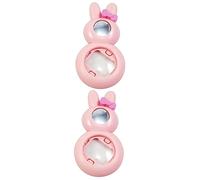 Uonlytech 2piezas Espejo De Autorretrato De Cartoon para Cámara Instantánea Mini Color Rosa Espejo Selfie Fácil De Instalar para Fotos Grupales y Autoportraits