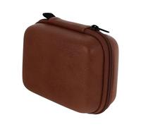 Uonlytech 2piezas High-Grade Earphone Storage Box Bolsa De Almacenamiento De Auriculares Retro PU para Viajes y Accesorios Digitales