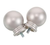 Uonlytech 2piezas Remates de Barra de Cortina Forma Esférica en Plástico, Superficie sin Asperezas para Protección de Tela, Adecuado para Ventanas y Arreglos DIY