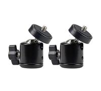 Uonlytech 2piezas Soporte De Cámara De Cabeza Esférica De Aluminio Plataforma De Deslizamiento Damping Panorámico para Trípode y Monópode Compatible Cámaras DSLR y Accesorios