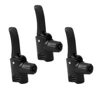 Uonlytech 3 Piezas Adaptador de Boquilla Material Plástico Negro, Fácil de Manejar para Bomba de Bicicleta Doble Cabezal Adecuado para Camping y Reparación de Neumáticos