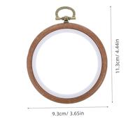 Uonlytech 3 Piezas Aros de Bordado Imitación Madera Círculo para Bordado de Cruz DIY Manualidades Principiantes y Actividades Familiares