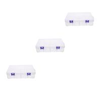 Uonlytech 3 Piezas Caja De Almacenamiento De Plástico Contenedor De Almacenamiento Para Taladros De Uñas Largo Organizadores Recipiente Almacenamiento De Aretes Vacío El Plastico