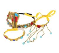 Uonlytech 3 Piezas Conjunto de Accesorios Egipcios para Cosplay Diadema Ajustable y Pulseras Forma de Serpiente Joyería Ligera para Mujer y Niña Disfraz Cleopatra Faraón Elegante para