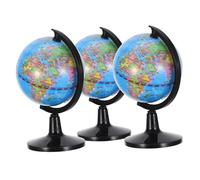 Uonlytech 3 Piezas Globo Terráqueo Globo Terráqueo Educativo en Español, con Base, Abs y Pvc, para Escuela y Hogar, Aprendizaje Interactivo, para Estudiantes