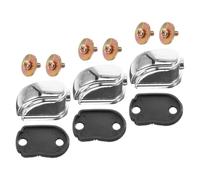 Uonlytech 3 Piezas Kit de Orejetas Metálicas para Caja y Batería Duraderas y Ligeras Conectores de Tambor con Gancho de Garra Accesorios para Instrumentos Musicales Color