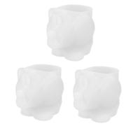 Uonlytech 3 Piezas Molde de Silicona de para Diy Recipiente Decorativo para Esponjas de Maquillaje Moulds de Epoxy Creativo y Duradero