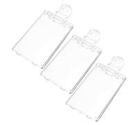 Uonlytech 3 Piezas Portatarjetas Rígido Transparente Unidades Funda Protectora Antiarañazos para Tarjetas de Identificación para Empleados Estudiantes y Profesionales Diseño Vertical