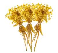 Uonlytech 3 Ramos de Flores Secas de Aliento de Ñiño Amarillas Pequeñas Flores Secas para Decoración de Bodas y Hogar sin Mantenimiento Adecuado para Manualidades y Eventos