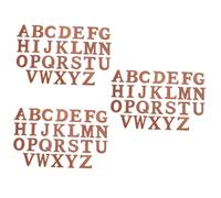 Uonlytech 3 Series Letras Marrones De Madera Letras Madera a Tablero De Pequeño Para Junta Muro Decoraciones De as De Rebanada Del Alfabeto Coffee 26 Piezas X 3